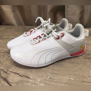 Puma Scuderia Ferrari CAT Motorsport Shoes Men 8 White‎ Red Driving